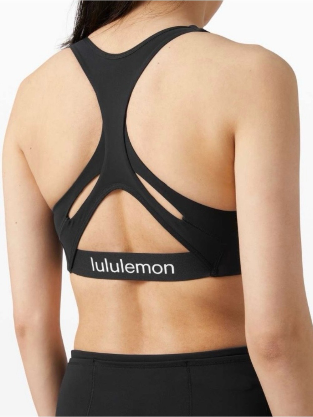 Lululemon Strong Identity Bra Black Medium Support Size 8